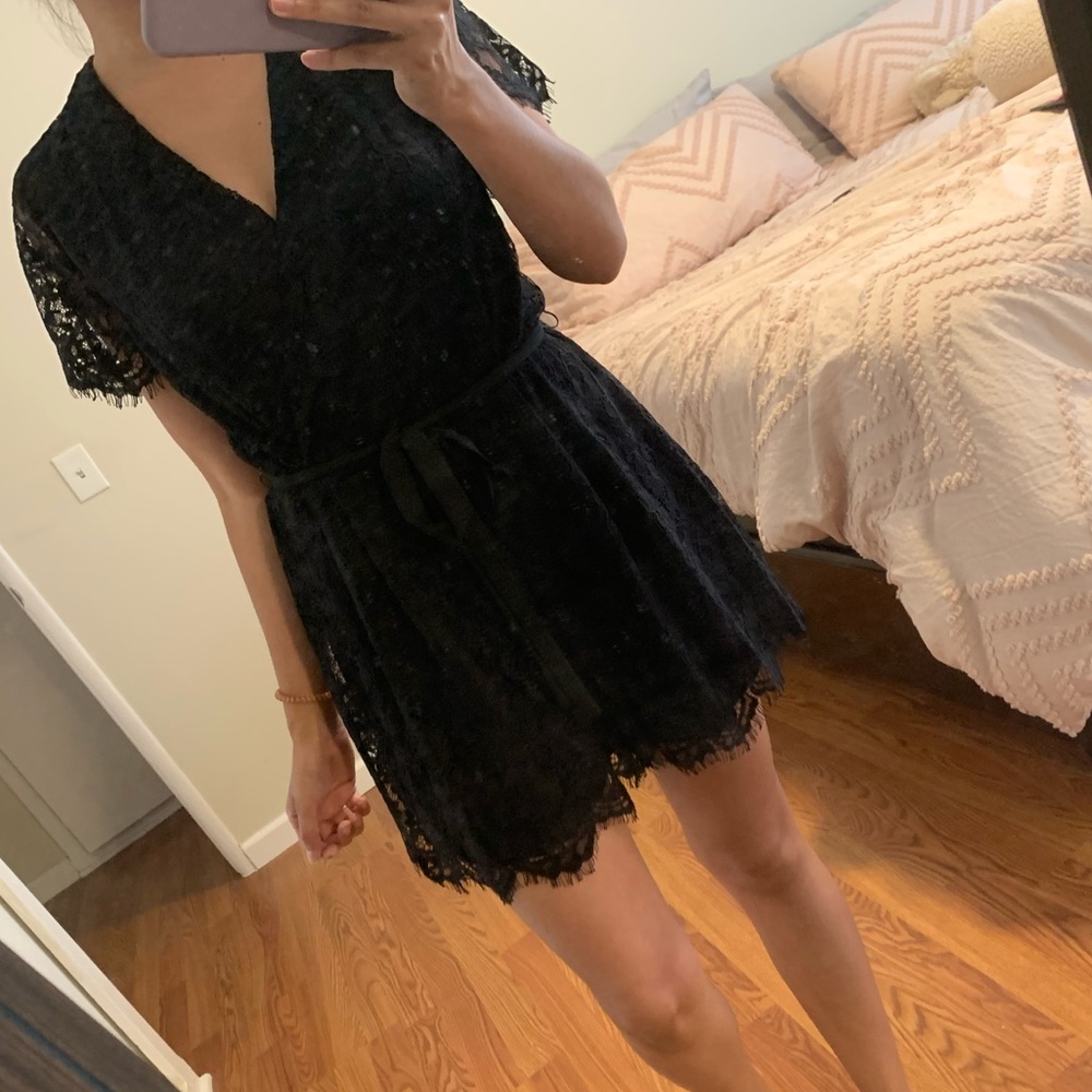 Black lace romper